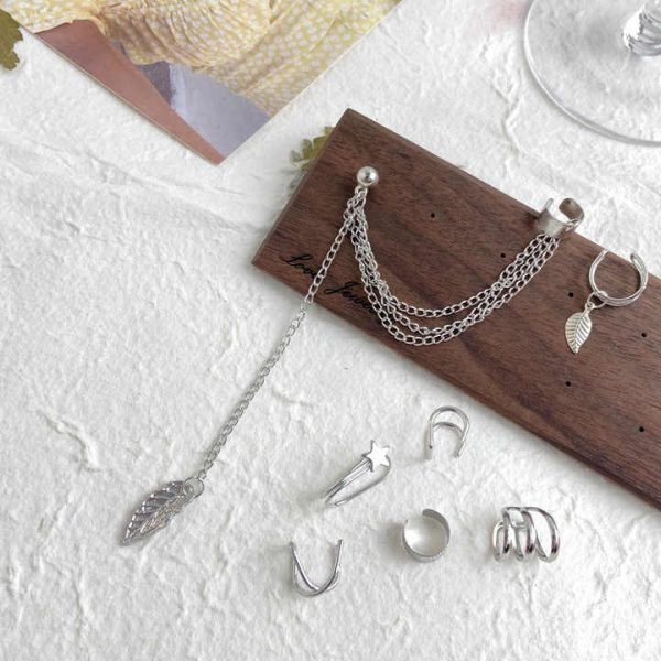 Go Party 11Styles Ear Clip Jewelry Set Fashion Geometric Leaf Star Earrings Non Piercing Cartilage Ear Cuffs Earrings