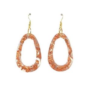 Modern Antique C-Shape Resin Cuff Earrings for Women | Handcrafted Classic Style Jewelry