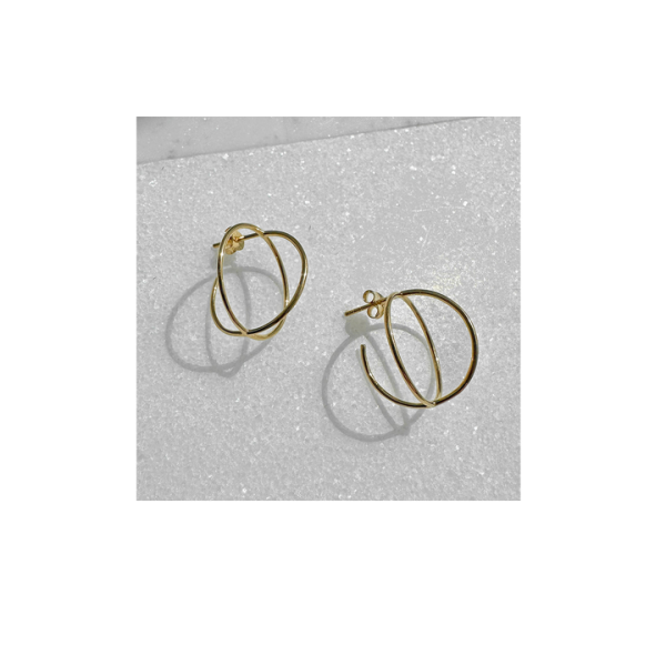 Brass Earrings Manufacturer Direct Sale Bulk Color Hoop Earring Gold New Trendy for Women Brass Round