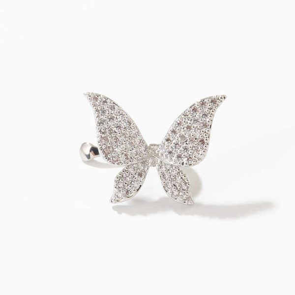 Joyas Fashion Jewelry Elegant Zircon Custom butterfly Designer Ear Cuff Earrings for Women