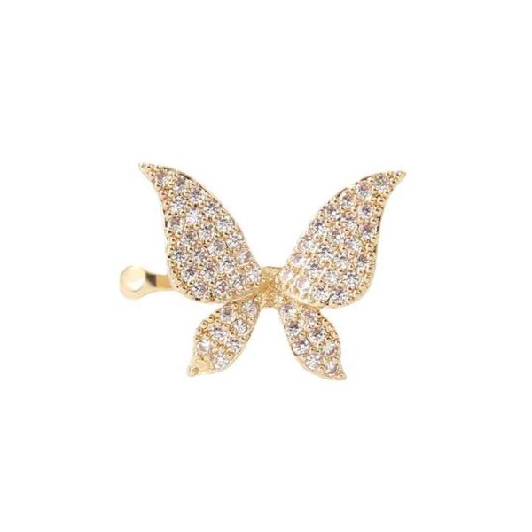 Joyas Fashion Jewelry Elegant Zircon Custom butterfly Designer Ear Cuff Earrings for Women