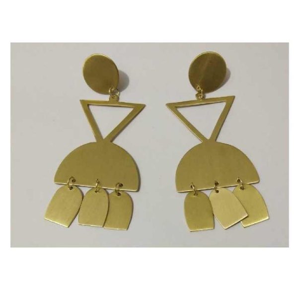 Top Quality 2023 Product Handmade Brass Fashion Earring Customized Color Earring for Party Wear Customize Size