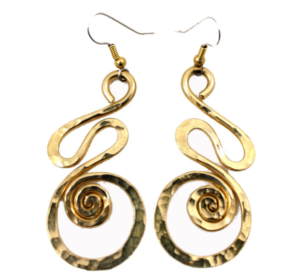 Fashion Jewelry Round Brass Gold Electroplated Hoop Earrings Classy Earrings Christmas Gift for Woman Top Selling