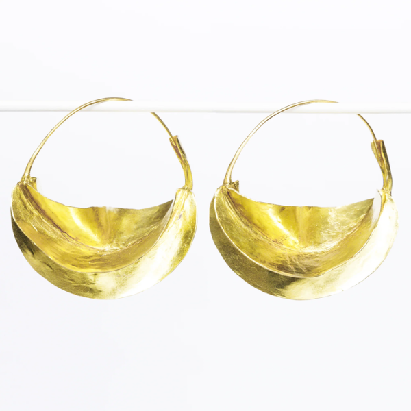 Fashion Jewelry Round Brass Gold Electroplated Hoop Earrings Classy Earrings Christmas Gift for Woman Top Selling