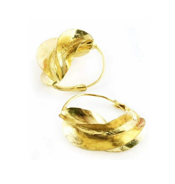 Fashion Jewelry Round Brass Gold Electroplated Hoop Earrings Classy Earrings Christmas Gift for Woman Top Selling