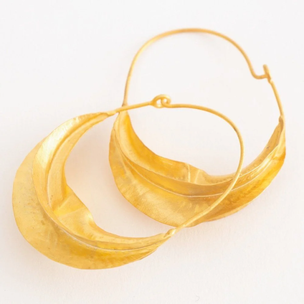 Fashion Jewelry Round Brass Gold Electroplated Hoop Earrings Classy Earrings Christmas Gift for Woman Top Selling