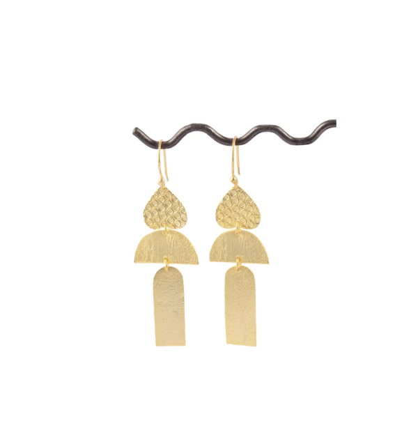 Engraved Brass Earring Jewelry Ear Cuff Earrings Gold Plated Jewelry Christmas Gift for Women Hot Selling
