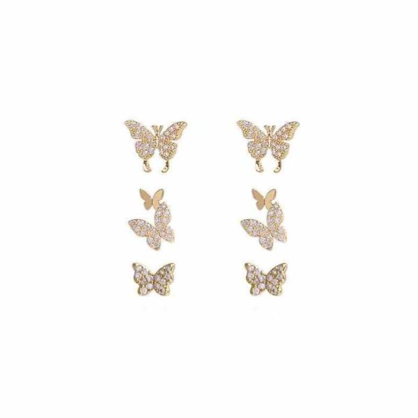 Multi Style Ear Clip Earring Trendy Micro Insert Crystal Butterfly Bow Elf Ear Cuff Wrap Clip Earring for Women