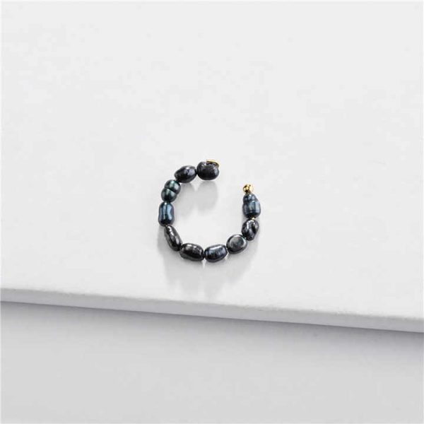 Elegant Adjustable Women Fashion Jewelry Natural Freshwater Pearl Non Pierced Ear Cuff Clip on Earrings