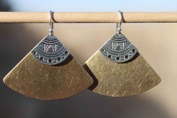 New Look Brass Earrings Indian Stylish Ear Wearing Use Stylish Girl Brass Jewelry Shiny Polished Fashionable