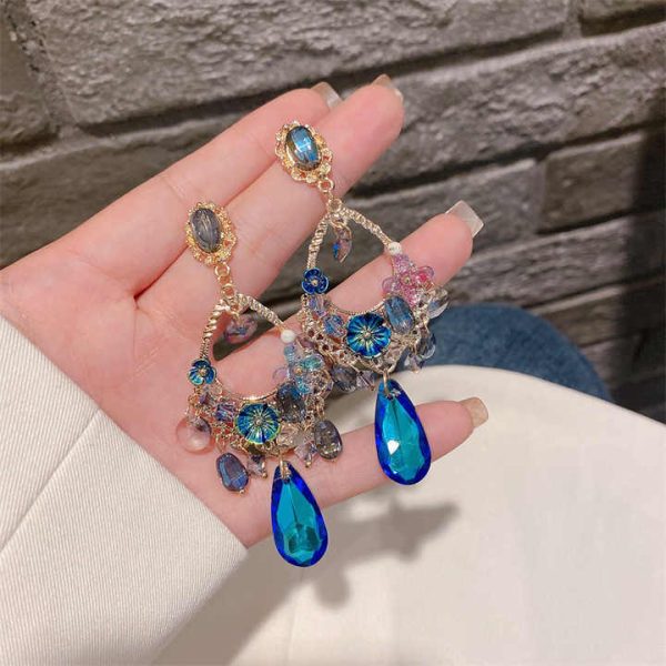Korean Fashion Baroque Style Temperament Earrings Women Party Luxury Drop Earrings