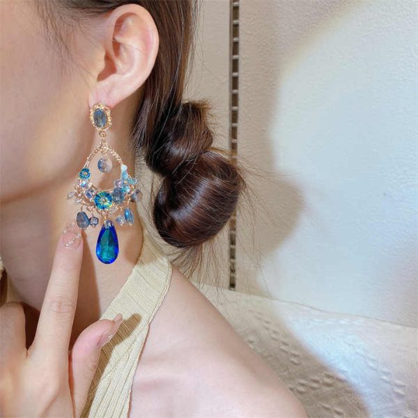 Korean Fashion Baroque Style Temperament Earrings Women Party Luxury Drop Earrings