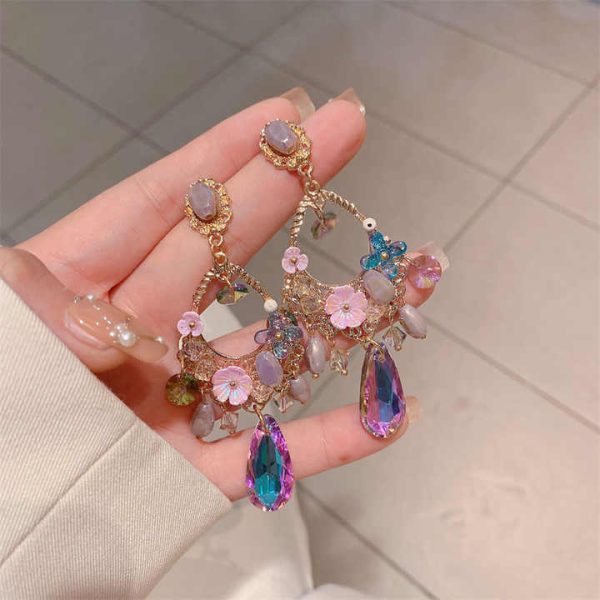 Korean Fashion Baroque Style Temperament Earrings Women Party Luxury Drop Earrings
