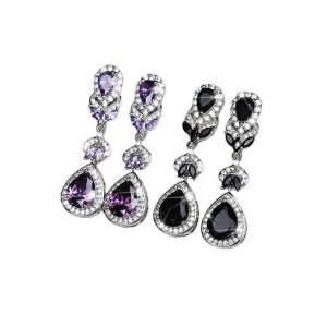 Fashion Jewelry KYED0561 Multicolor Color 3A Zircon Drop Earrings for Women