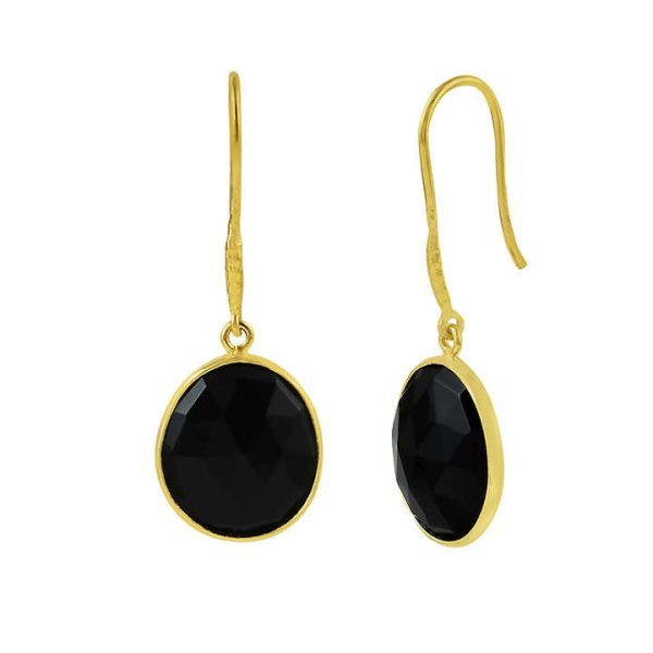 Women's New Trendy 925 Sterling Silver Drop Earrings with Crystal Faceted Stone Fashion Jewelry