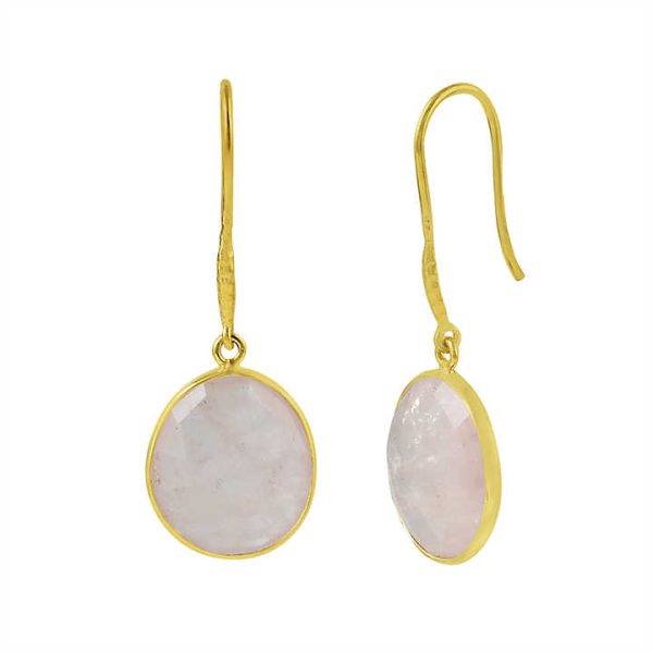 Women's New Trendy 925 Sterling Silver Drop Earrings with Crystal Faceted Stone Fashion Jewelry