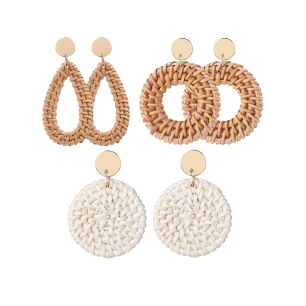Fast Delivery Rattan Women Earrings Drop Earrings Diversified Fashion Style