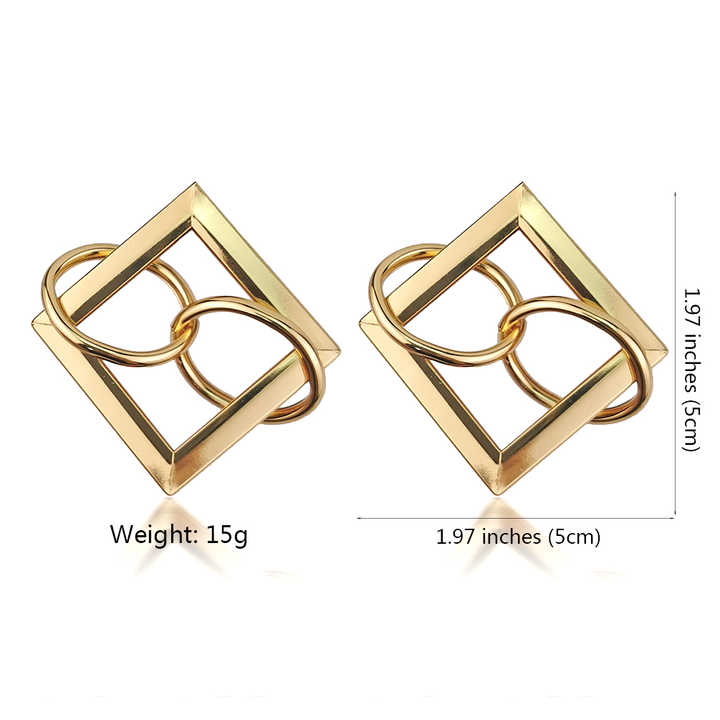 Wholesale Vintage Boho Metal Geometric Statement Earrings for Women New Fashion Jewelry