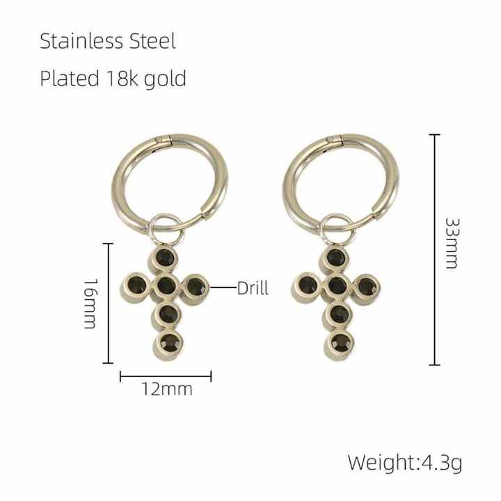 Cute Epoxy Resin Pendientes Earrings High Fashion Minimalist Jewelry Stainless Steel 18k Gold Drop Hoop Earrings