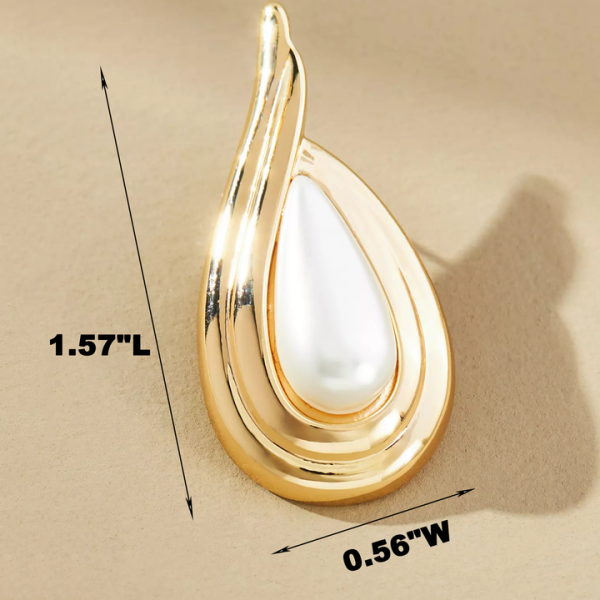 Luxury 14K Gold Plated Studs Earrings Restored Vintage Pearl Teardrop Dangle Earrings