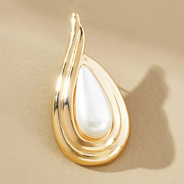 Luxury 14K Gold Plated Studs Earrings Restored Vintage Pearl Teardrop Dangle Earrings