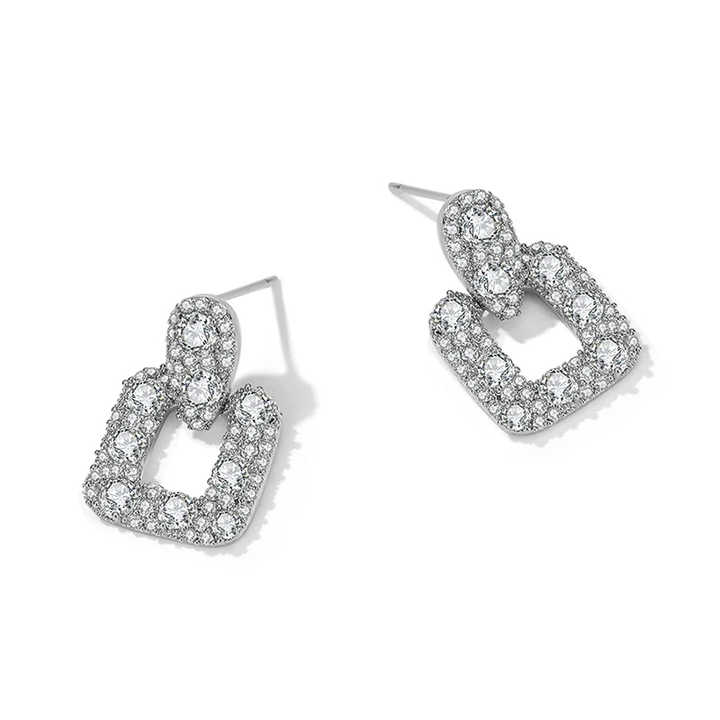 Jewelry 2024 New Luxury and Fashionable Square Earrings Personalized and Versatile Elegant Square Earrings Fashion Jewelry