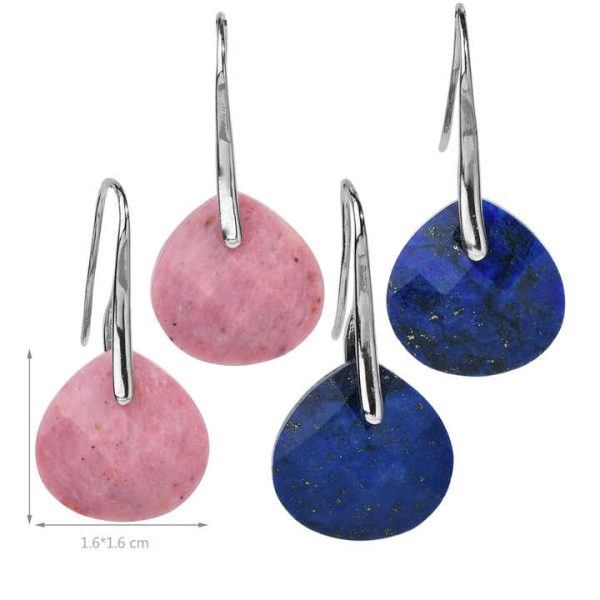 European and American Simple Temperament Water Drop Shape Retro Earrings Fashion Natural Stone Jewelry