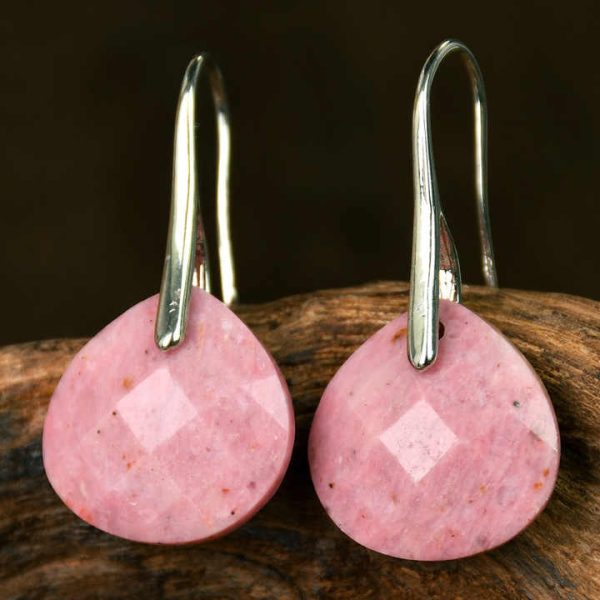 European and American Simple Temperament Water Drop Shape Retro Earrings Fashion Natural Stone Jewelry