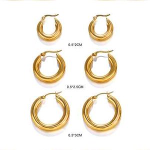 3-6MM Minimalist Waterproof Hypoallergenic 18k Gold Plated Stainless Steel Women's Round Ball Drop Earrings Anniversary Gift