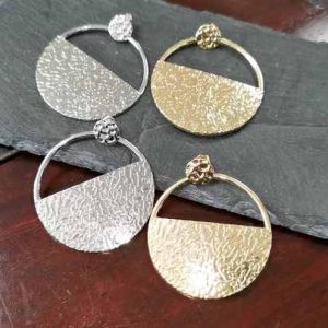 Punk Style Geometric Drop Earrings for Women - Silver and Gold Plated Alloy Boho Dangle Hoop Earrings