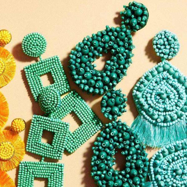 Ethnic Large Bead Tassel Fringe Earrings 2025 Handmade Big Beads Earrings Party Dangle Drop Earrings Gift