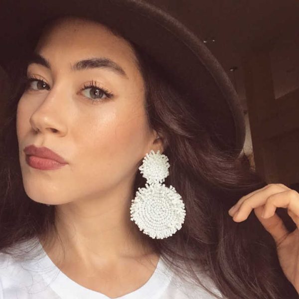 Ethnic Large Bead Tassel Fringe Earrings 2025 Handmade Big Beads Earrings Party Dangle Drop Earrings Gift