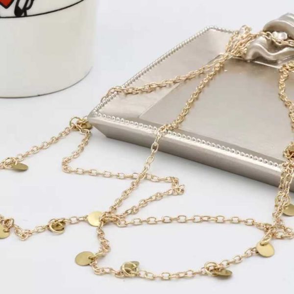 Fancy Day Women Metal Head Chain Hairpiece Headband Fashion Jewelry Multilayers Tassel Round Pendant Head Chain Hair Accessories