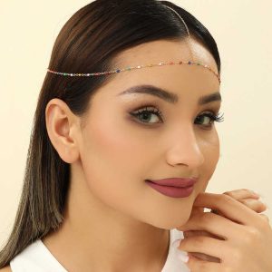 Personalized Simple Head Chain Hair Jewelry Wedding Party Rhinestone Head Chain Hair Jewelry