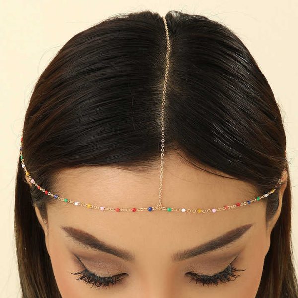 Personalized Simple Head Chain Hair Jewelry Wedding Party Rhinestone Head Chain Hair Jewelry