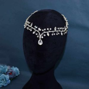 Hot Sale Wedding Bridal Frontlet Headband Fashion Rhinestone Crystal Forehead Jewelry