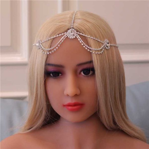 N-33 Women Simple Hair Chain Accessories Rhinestone Crystal Diamond Ethnic Tassel Forehead Jewelry