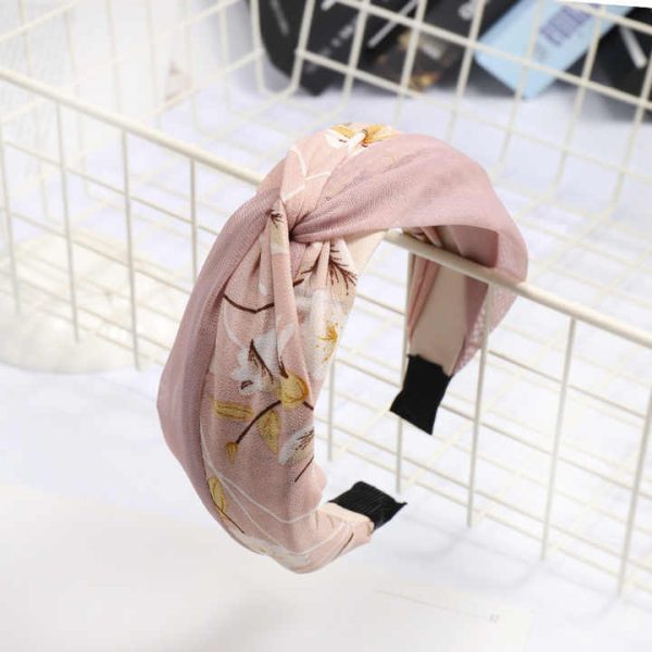 Spring Fashion Wholesales Women New Hair Band Flower Wide Plastic Cross Forehead Hair Band Headband