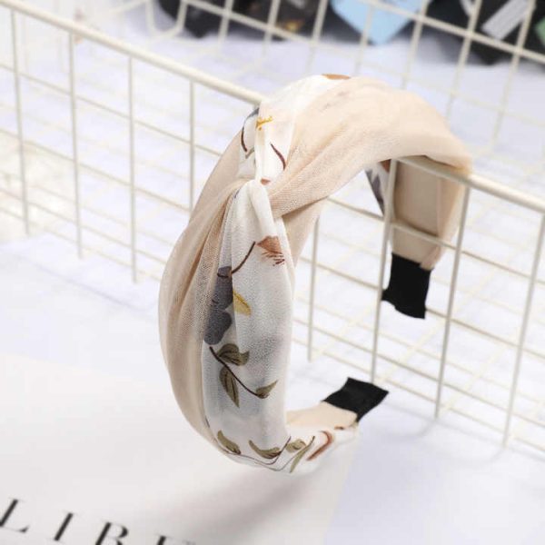 Spring Fashion Wholesales Women New Hair Band Flower Wide Plastic Cross Forehead Hair Band Headband
