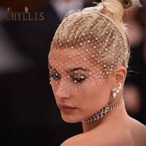 Women's Bohemian Bridal Wedding Rhinestone Forehead Chain Hair Jewelry Headpiece with Elegant Packaging for Party Gift