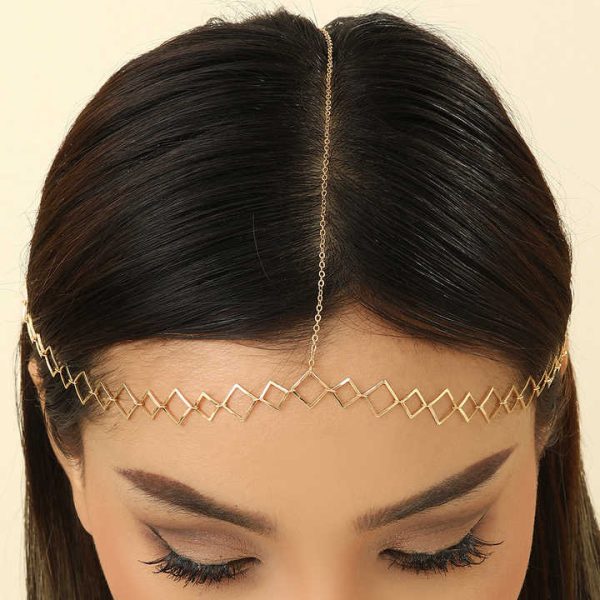 Simple Forehead Chain Headpiece Wedding Hairband Boho Head Chain Indian Bridal Jewelry Gift