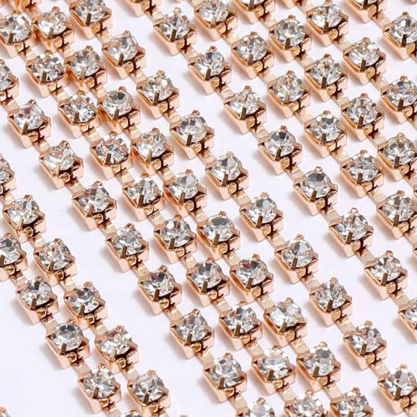 Princess Light Luxury Minimalist Elegant Bling Crystal Rhinestone Diamond Women's Long Tassels Face Chains