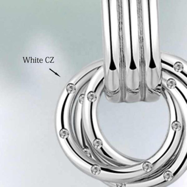 925 Sterling Silver Rope Chain Hoop Lock French Pop Clasp Earrings Modern Original Women's Children's Jewelry for Parties Gifts