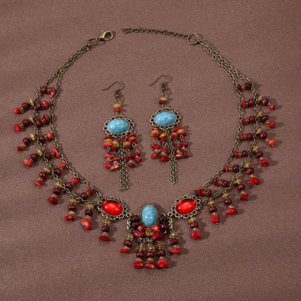 2024 New Fashion Chinese Clothing Forehead Jewelry Exotic Ancient Style Red Eyebrows Falling Headwear Desert Photo Ancient