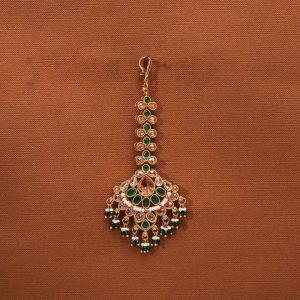 Antique Classic Maang Tikka with Gold Plating Fashionable Forehead Jewelry in Artificial Jewellery Collection