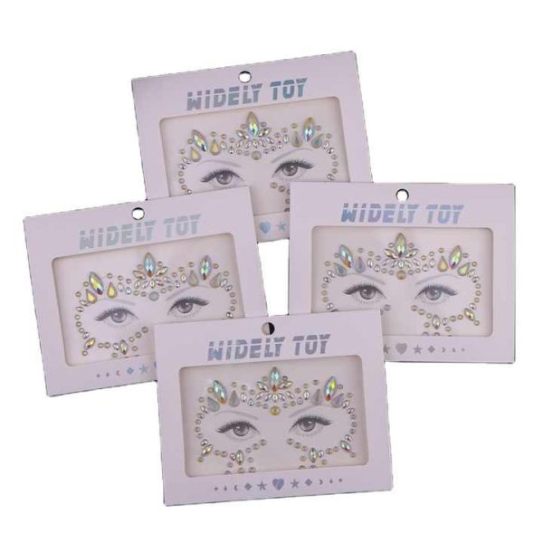 Luxury Happy Face Lifting Stickers Crystal Tattoo Stickers for Party Decoration