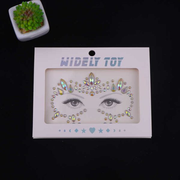 Luxury Happy Face Lifting Stickers Crystal Tattoo Stickers for Party Decoration