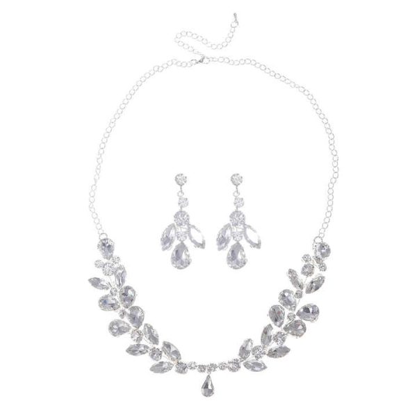 Women's Crystal Bridal Forehead Jewelry Headpiece and Earrings Also Be Necklace Rhinestone Teardrop Hair Jewelry