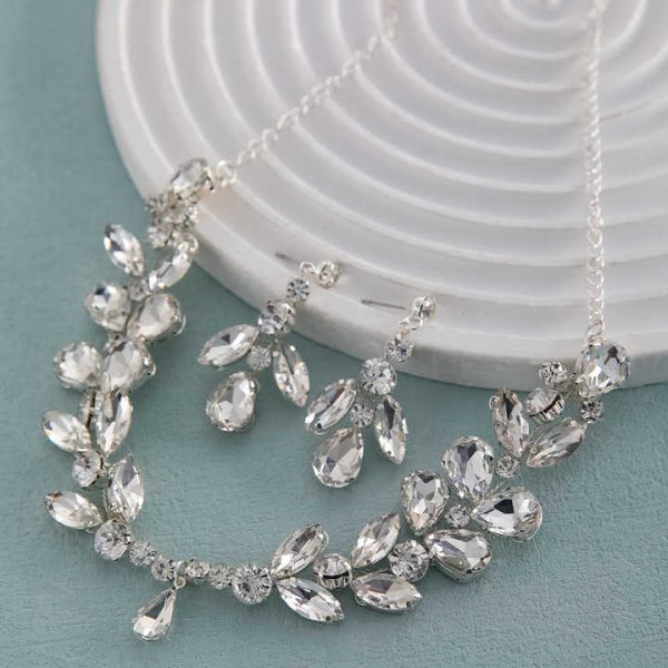 Women's Crystal Bridal Forehead Jewelry Headpiece and Earrings Also Be Necklace Rhinestone Teardrop Hair Jewelry