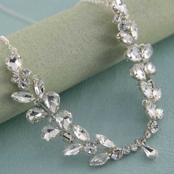 Women's Crystal Bridal Forehead Jewelry Headpiece and Earrings Also Be Necklace Rhinestone Teardrop Hair Jewelry